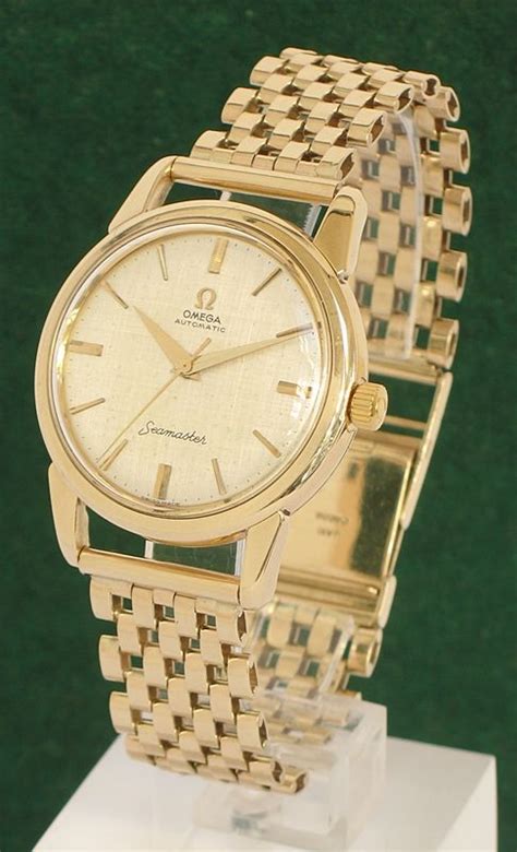 omega watch men gold|omega 9ct gold men's watch.